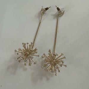 Kendra Scott Tricia Duster starburst gold earrings